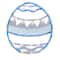 17" LED Blue Easter Egg Spring Window Silhouette Decoration
